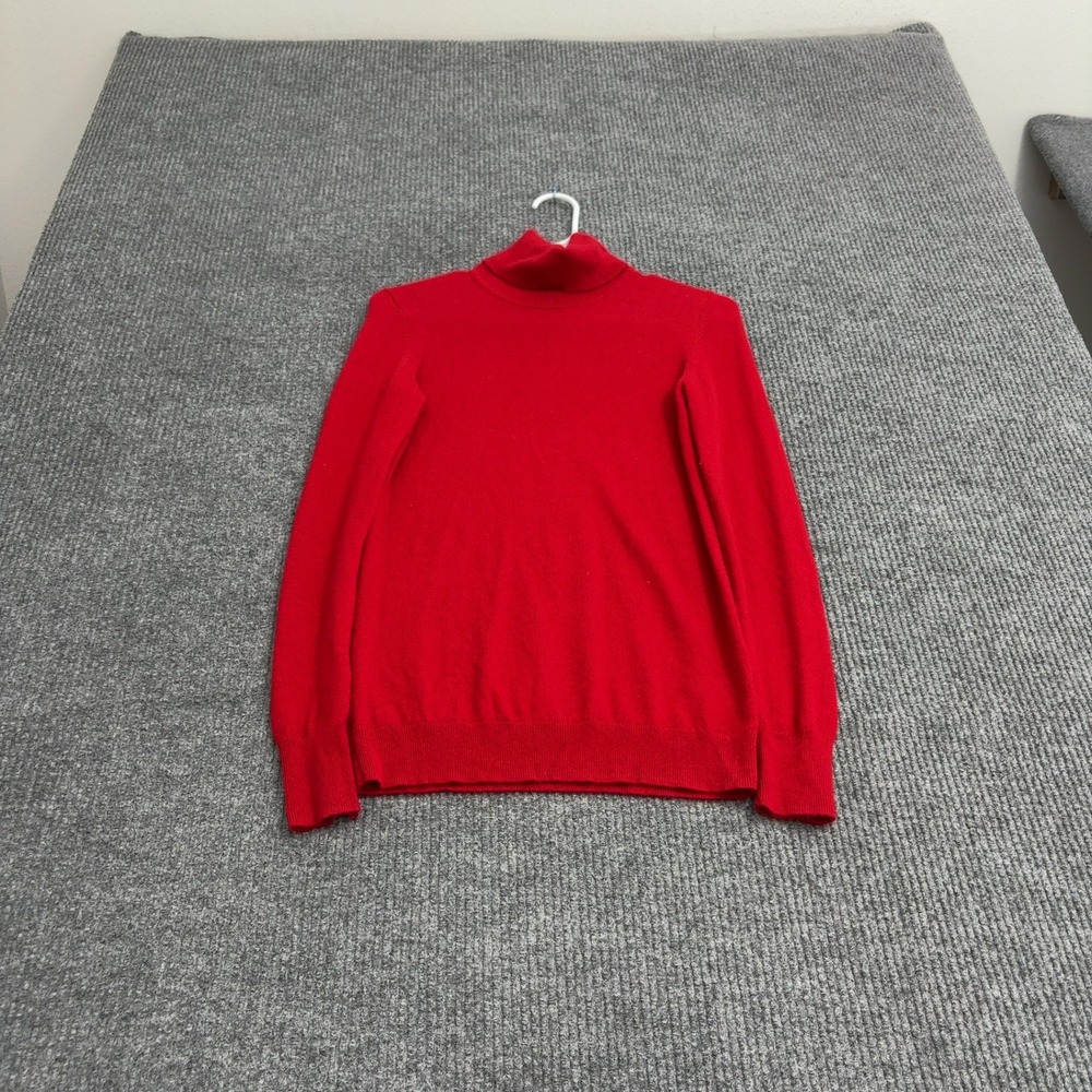 Talbots Sweater Womens XS Red Cashmere Turtleneck Classic Preppy Minimalist